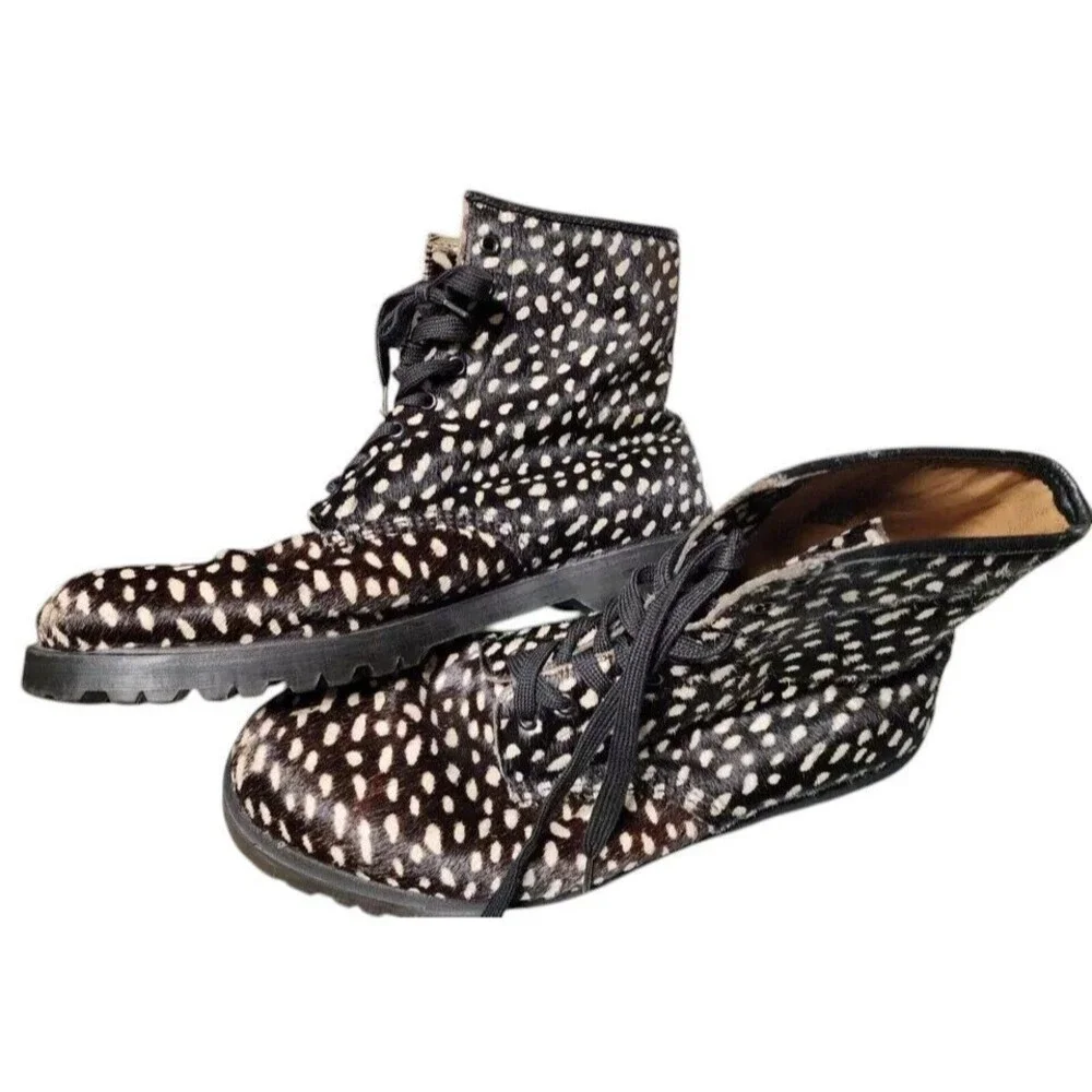 Doc Martens Pony Hair High Top Size 13 EU 47 Topos Cow Hide